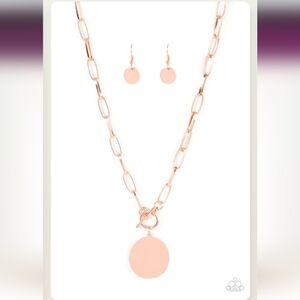 Tag Out Copper Necklace Long Pendant Fashion Jewelry